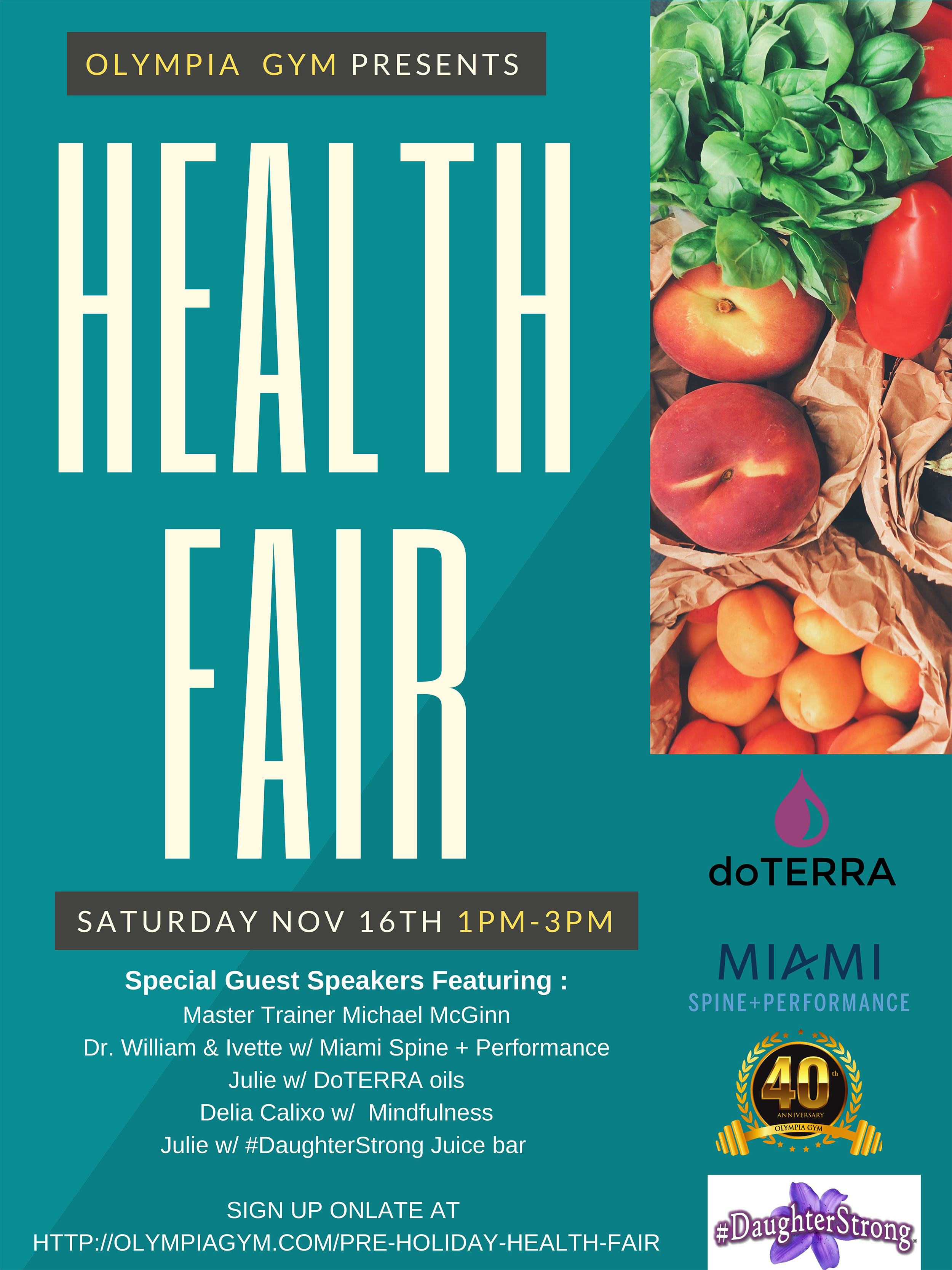Pre-Holiday Health Fair November 16th, 2019