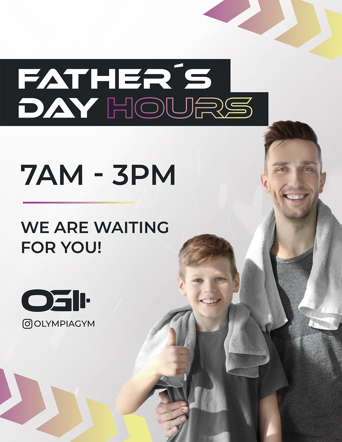 Olympia Gym Father's Day Hours